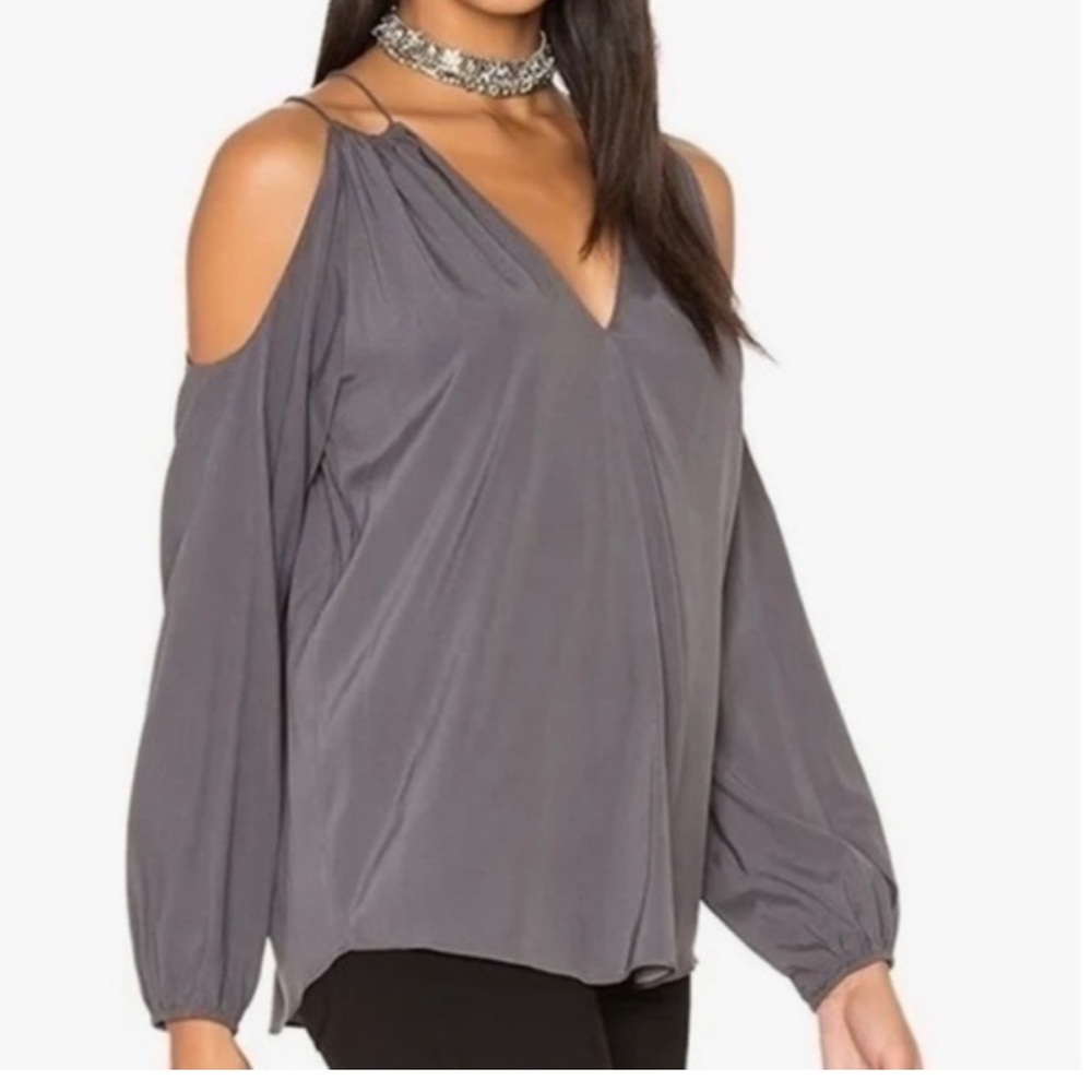 Ramy Brook Women's Gigi Cold Shoulder Top - Gray XS